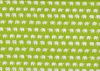 Wachstuch Elefanten klein weiß auf grün Wachstuch Elefanten klein weiß auf grün