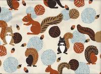 Wachstuch Eichhörnchen creme Wachstuch Eichhörnchen creme