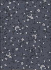 Wachstuch Moon & Stars blue Wachstuch Moon & Stars blue