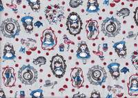 Wachstuch Fairy Tale - Alice in Wonderland gray Wachstuch Fairy Tale - Alice in Wonderland gray