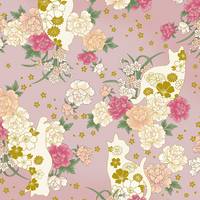 Wachstuch Hana neko pink Wachstuch Hana neko pink