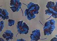 Wachstuch Mattina Flower 145 gray blue Wachstuch Mattina Flower 145 gray blue