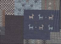 Wachstuch Nordic Patch 150 blau Wachstuch Nordic Patch 150 blau