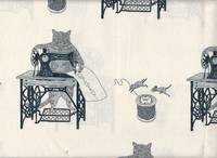 Wachstuch Sewing Cat weiß Wachstuch Sewing Cat weiß