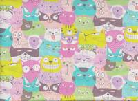 Wachstuch Tume - Katzen pink Wachstuch Tume - Katzen pink