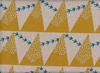 Reststück Wachstuch Echino Hill yellow 60cm Reststück Wachstuch Echino Hill yellow 60cm