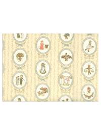 Wachstuch Kate Greenaway 2 - beige Wachstuch Kate Greenaway 2 - beige