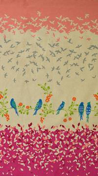 Wachstuch Echino Birdsong pink Wachstuch Echino Birdsong pink