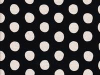 Reststück Wachstuch Natural dots black 91cm Reststück Wachstuch Natural dots black 91cm