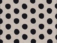Reststück Wachstuch Natural dots nature black 76cm Reststück Wachstuch Natural dots nature black 76cm