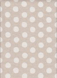 Wachstuch Natural dots white Wachstuch Natural dots white