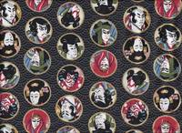 Wachstuch Kabuki schwarz Wachstuch Kabuki schwarz