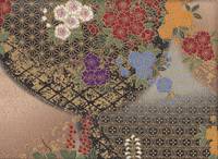 Wachstuch Sakura schwarz gold Wachstuch Sakura schwarz gold