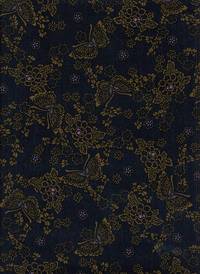 Wachstuch Kiku & Schmetterling schwarz Wachstuch Kiku & Schmetterling schwarz