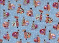 Wachstuch Maiko klein hellblau Wachstuch Maiko klein hellblau