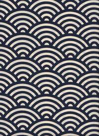 Wachstuch Seigaiha blau Wachstuch Seigaiha blau