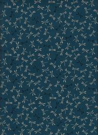 Wachstuch Libellen klein jeansblau Wachstuch Libellen klein jeansblau