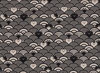 Wachstuch Wagara Neko schwarz Wachstuch Wagara Neko schwarz