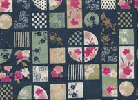 Wachstuch Modern - Sakura Patch petrol Wachstuch Modern - Sakura Patch petrol