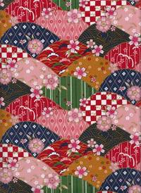 Wachstuch Sakura Wellen rot Wachstuch Sakura Wellen rot