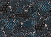 Wachstuch Hasen Wellen türkis Wachstuch Hasen Wellen türkis