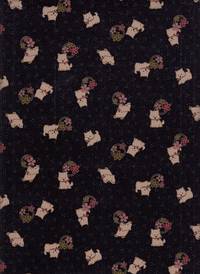 Wachstuch Hund & Sakura lila Wachstuch Hund & Sakura lila