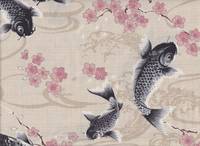 Wachstuch Koi & Sakura creme Wachstuch Koi & Sakura creme