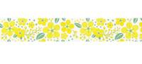 Masking Tape yellow flower 15mm