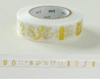 mt Masking Tape number / symbol gold 15mm mt Masking Tape number / symbol gold 15mm