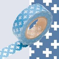 Washi Tape cross blue 15mm Washi Tape cross blue 15mm