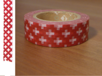 Washi Tape cross red 15mm Washi Tape cross red 15mm