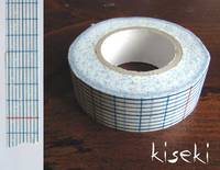 Washi Tape grid indigo 18mm