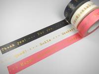 Washi Tape Message gold 3er Set 15mm Washi Tape Message gold 3er Set 15mm