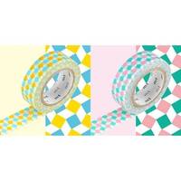Washi Tape square yellow&pink 2er Set 15mm Washi Tape square yellow&pink 2er Set 15mm