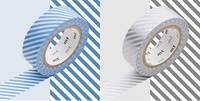 Washi Tape stripe 2er Set light blue/silver 15mm Washi Tape stripe 2er Set light blue/silver 15mm