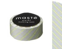 Washi Tape stripes neon yellow 15mm Washi Tape stripes neon yellow 15mm