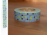 Washi Tape tile blue 15mm