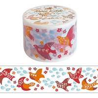 Wide Washi Tape Patterned Bird 38mm