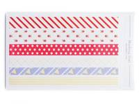 Masking Sticker - red ribbon/flag