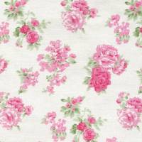 Fabric Sticker ashley rose ivory A4