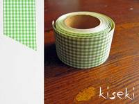 Masking Tape textil Baumwolle checked Green 30mm