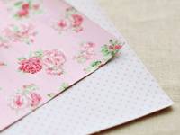 Fabric Sticker floral 2er Set A4