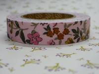 Fabric Tape wild flower pink 15mm