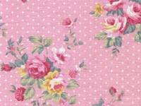 Fabric Sticker french rose pink A4