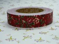 Fabric Tape antique flower red 15mm
