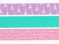 Washi Tape Eiffel tower purple 3er Set 15mm Washi Tape Eiffel tower purple 3er Set 15mm