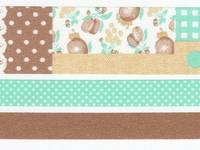 Washi Tape Collage brown 3er Set 25mm+10mm Washi Tape Collage brown 3er Set 25mm+10mm