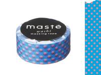 Washi Tape polka dots neon blue 15mm Washi Tape polka dots neon blue 15mm