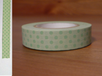 Washi Tape dots back leaf 13mm Washi Tape dots back leaf 13mm