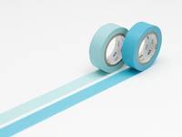 Washi Tape 2er Set uni baby blue & mizu 15mm Washi Tape 2er Set uni baby blue & mizu 15mm
